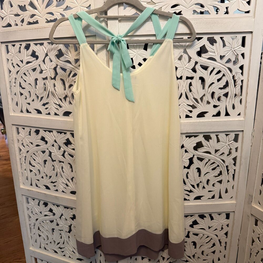 Lulu's Exclusive Sorbet Soiree Cream Shift Dress size Medium